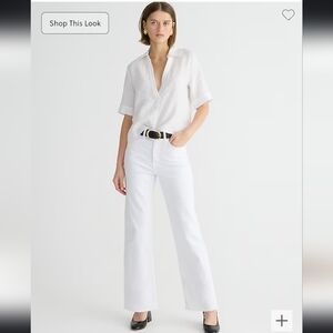 NWT J.Crew Slim wide-leg boyfriend jean in white wash 26, $148 MSRP